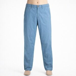 Paperbacks Chino Jogger Pants Mens 30 Blue Cotton Vintage Wash Elastic Cuff Surf